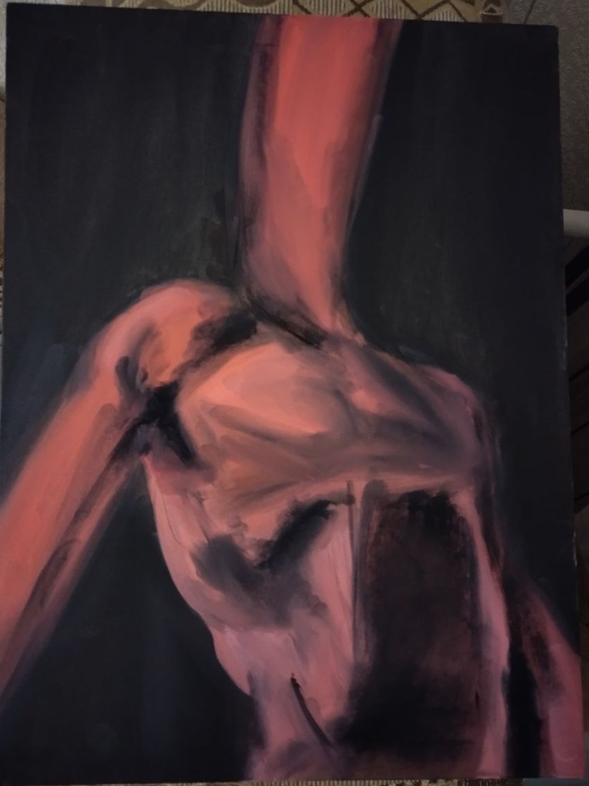 Physical Instrument, 1 Apr 2023. Recreation of an artwork from Disco Elysium. Just felt like painting this.